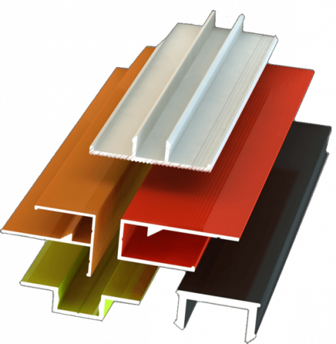 Le profil est en aluminium face en assortiment