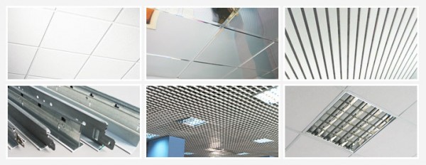 Plafonds à lattes et à cassette