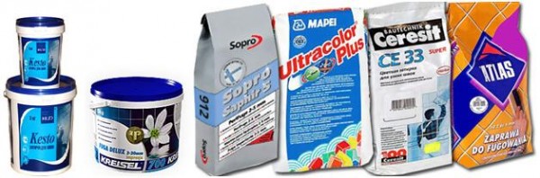 Différents types de charges de joint