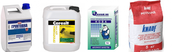 Certains types d'enduits et d'apprêts