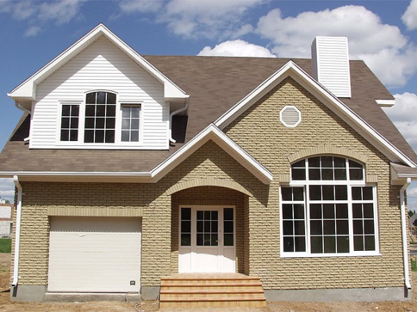 Décoration de façade réalisée en parement de brique Décoration de façade réalisée en parement de brique