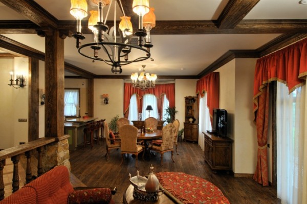 Salon de style champêtre