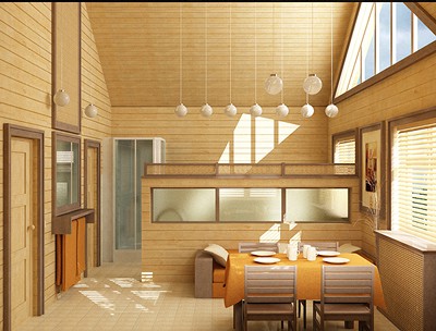 Block house à l'intérieur Block house à l'intérieur