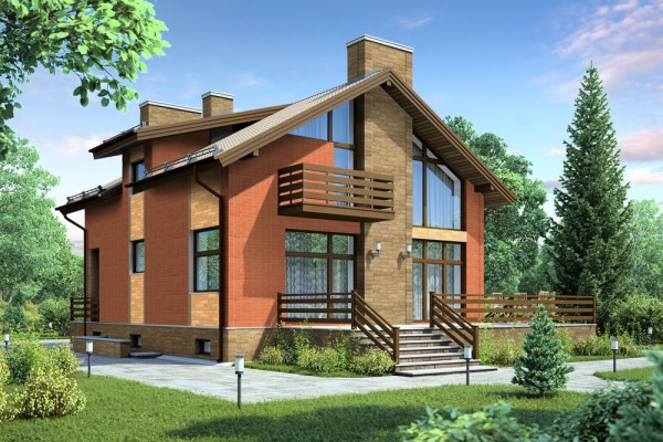 L'utilisation de briques de différentes couleurs pour le revêtement de façade