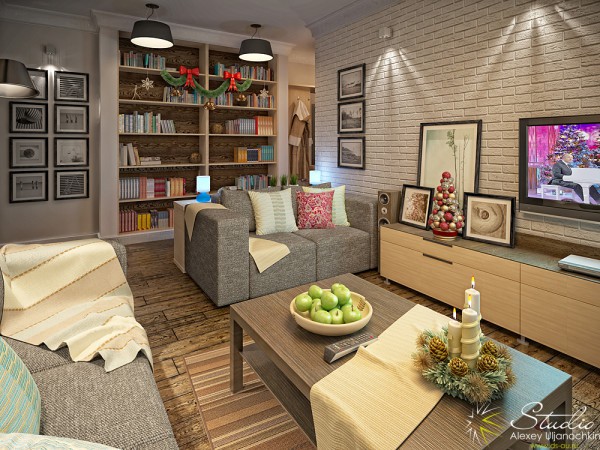 Brique décorative dans la décoration de la pièce Brique décorative dans la décoration de la pièce