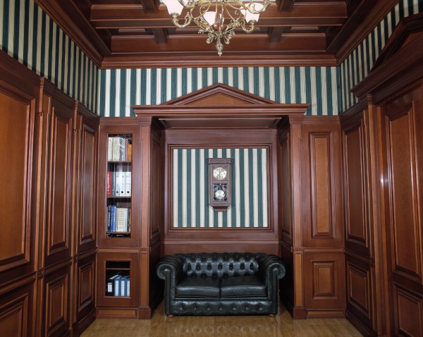 Bois et papier peint à l'intérieur de votre bureau à domicile Bois et papier peint à l'intérieur de votre bureau à domicile