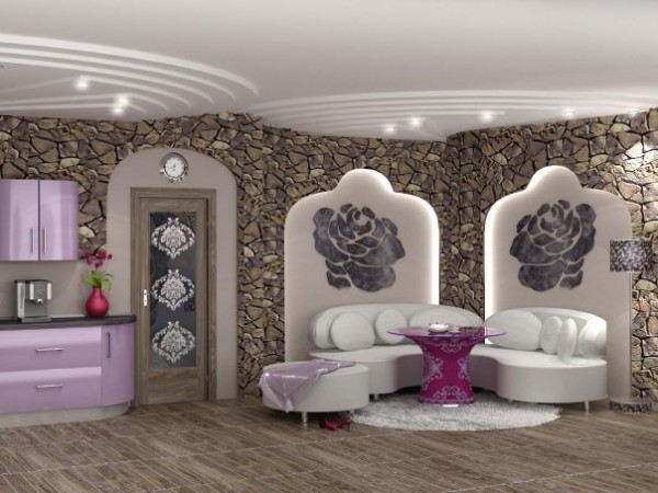 Intérieur doublé de pierre