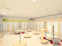 Placement d'équipement commercial dans une petite zone du magasin Placement d'équipement commercial dans une petite zone du magasin