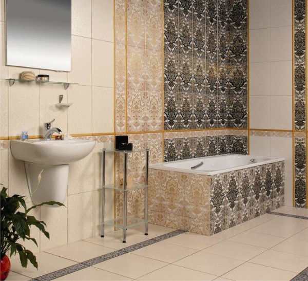 Variante de design de salle de bain intéressant