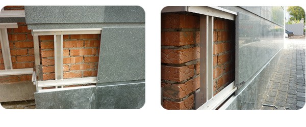 Façade de ventilation en granit naturel Façade de ventilation en granit naturel