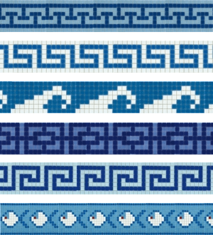 Sur la photo - options de bordure pour la salle de bain, le sauna, la piscine Sur la photo - options de bordure pour la salle de bain, le sauna, la piscine