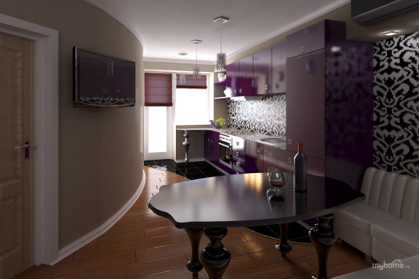 Face aux murs de la cuisine avec de la mosaïque de smalt Face aux murs de la cuisine avec de la mosaïque de smalt