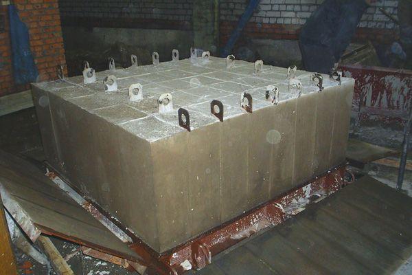 Blocs photos au moment de l'enlèvement du coffrage Blocs photos au moment de l'enlèvement du coffrage