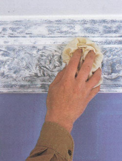 Application de patine acrylique