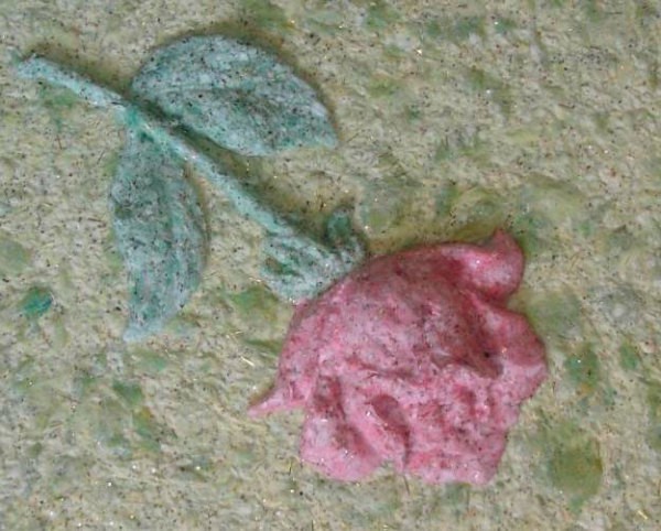 Rose volumétrique faite au pochoir