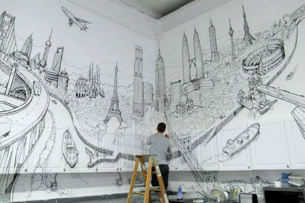 Dessiner une image sur un mur Dessiner une image sur un mur