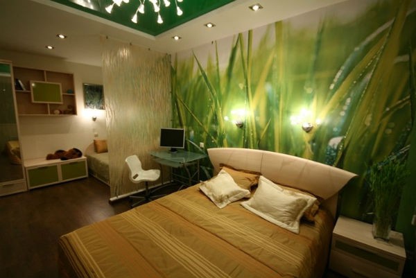 Papiers peints avec macro image d'herbe à l'intérieur de la chambre Papiers peints avec macro image d'herbe à l'intérieur de la chambre