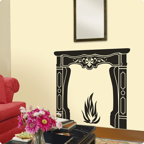 Les peintures murales avec une cheminée peinte peuvent également devenir une décoration intérieure Les peintures murales avec une cheminée peinte peuvent également devenir une décoration intérieure