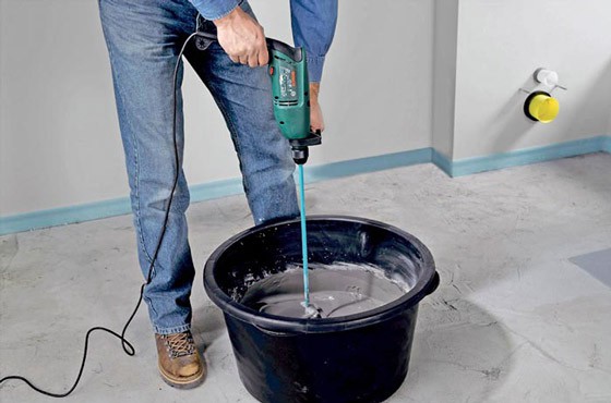 Préparation du mastic de gypse Préparation du mastic de gypse