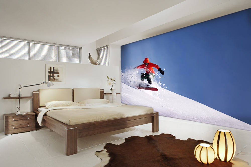 Papier peint photo de sport extrême moderne à l'intérieur de la chambre