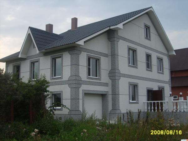 Conception de façade en galets