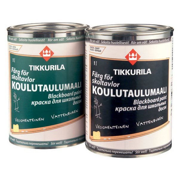 Peinture pour tableaux noirs Tikkurila Koulutaulumaali Blackboard Peinture pour tableaux noirs Tikkurila Koulutaulumaali Blackboard