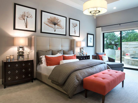 Nous utilisons des photos dans l'aménagement de la chambre