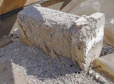 Destruction des blocs de gaz par l'eau Destruction des blocs de gaz par l'eau