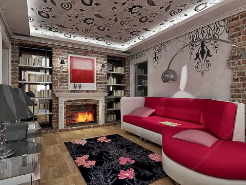 Peindre le plafond à l'intérieur d'un grand salon Peindre le plafond à l'intérieur d'un grand salon