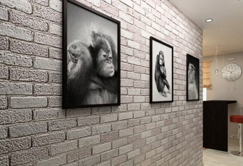 Papier peint imitation brique