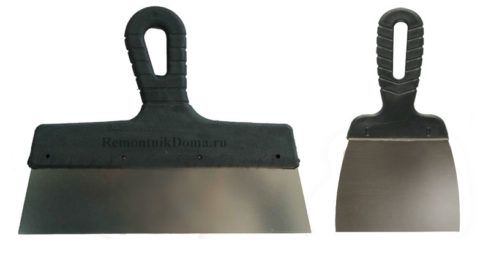 Spatules plates pour cloisons sèches