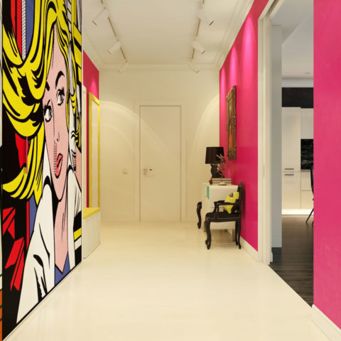 Enduit décoratif pour le couloir: style pop art Enduit décoratif pour le couloir: style pop art
